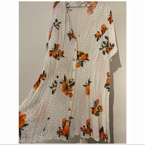 Plus dress with oranges